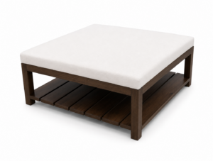 Slatted Shelf Ottoman