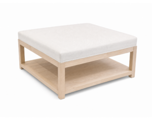 Ottoman with Solid Shelf