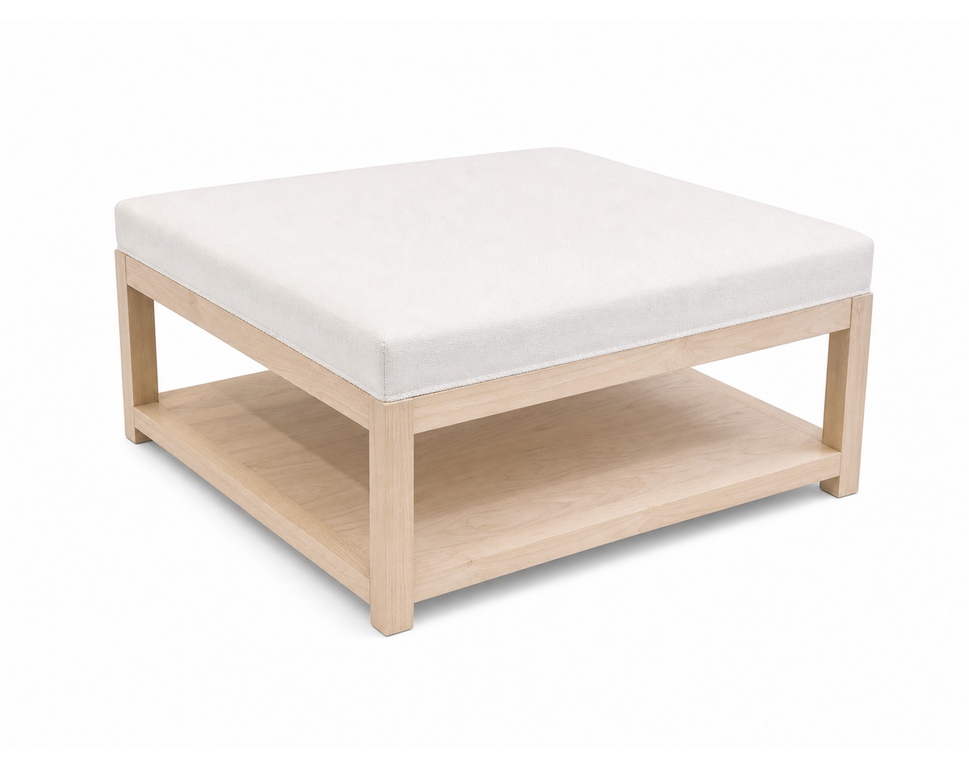 Ottoman with Solid Shelf