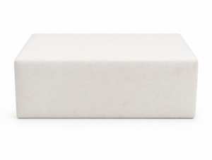 Rectangular Ottoman Upholstered To The Floor
