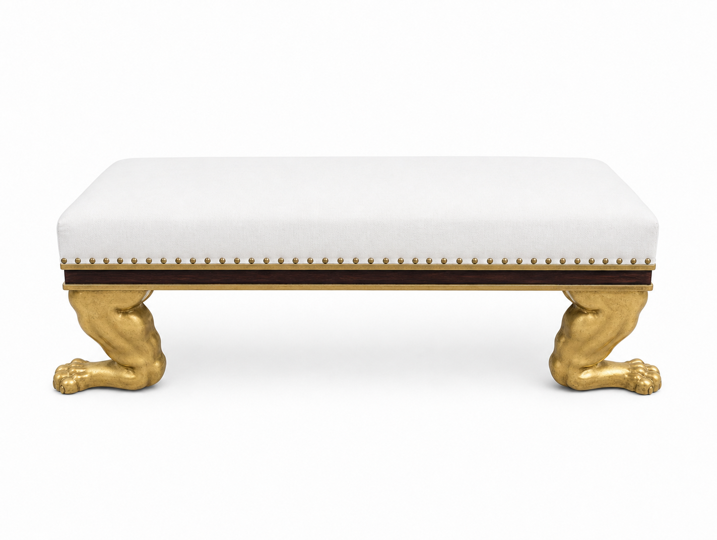 Gilded Claw Foot Ottoman - Image 3
