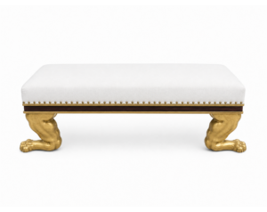Gilded Claw Foot Ottoman