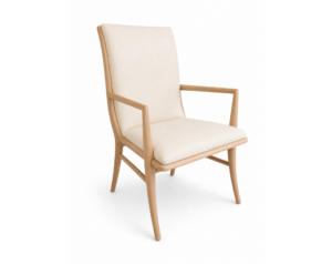 Dining Armchair With Exposed Wood Frame