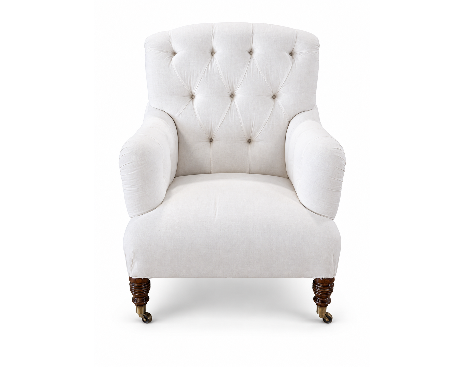 English Rolled Arm Chair - front view