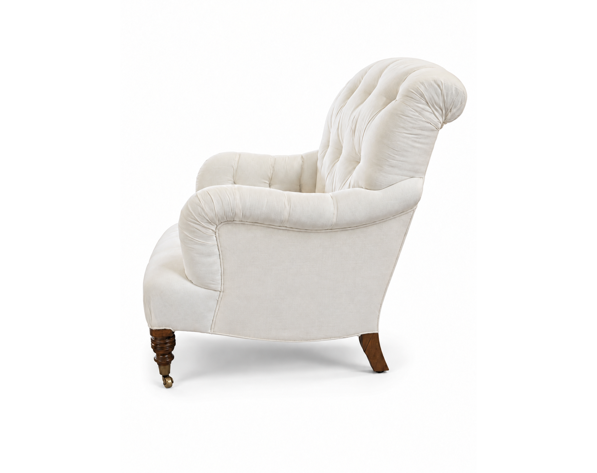 English Rolled Arm Chair - side view