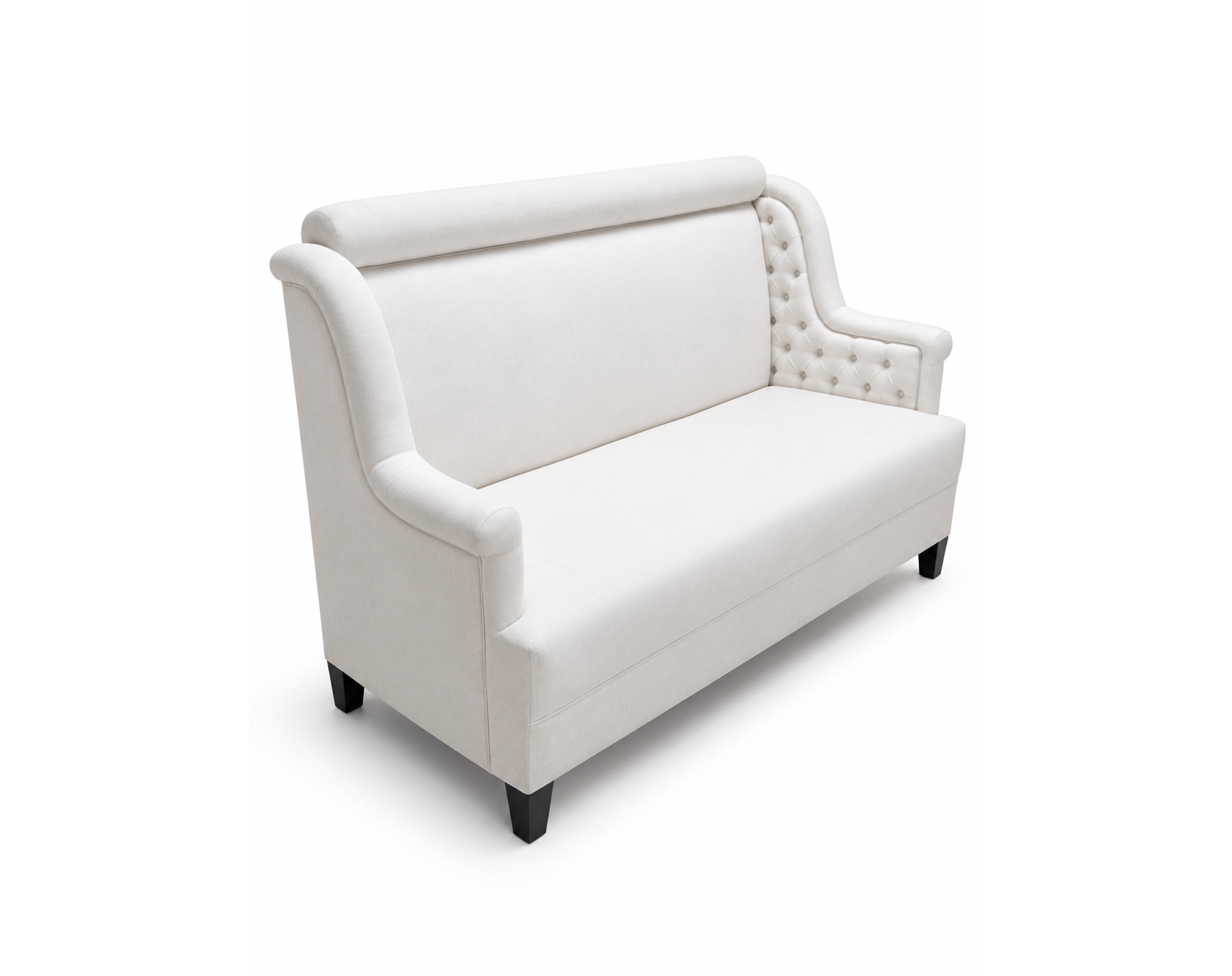 Inset and Bolster Back Banquette - front angle