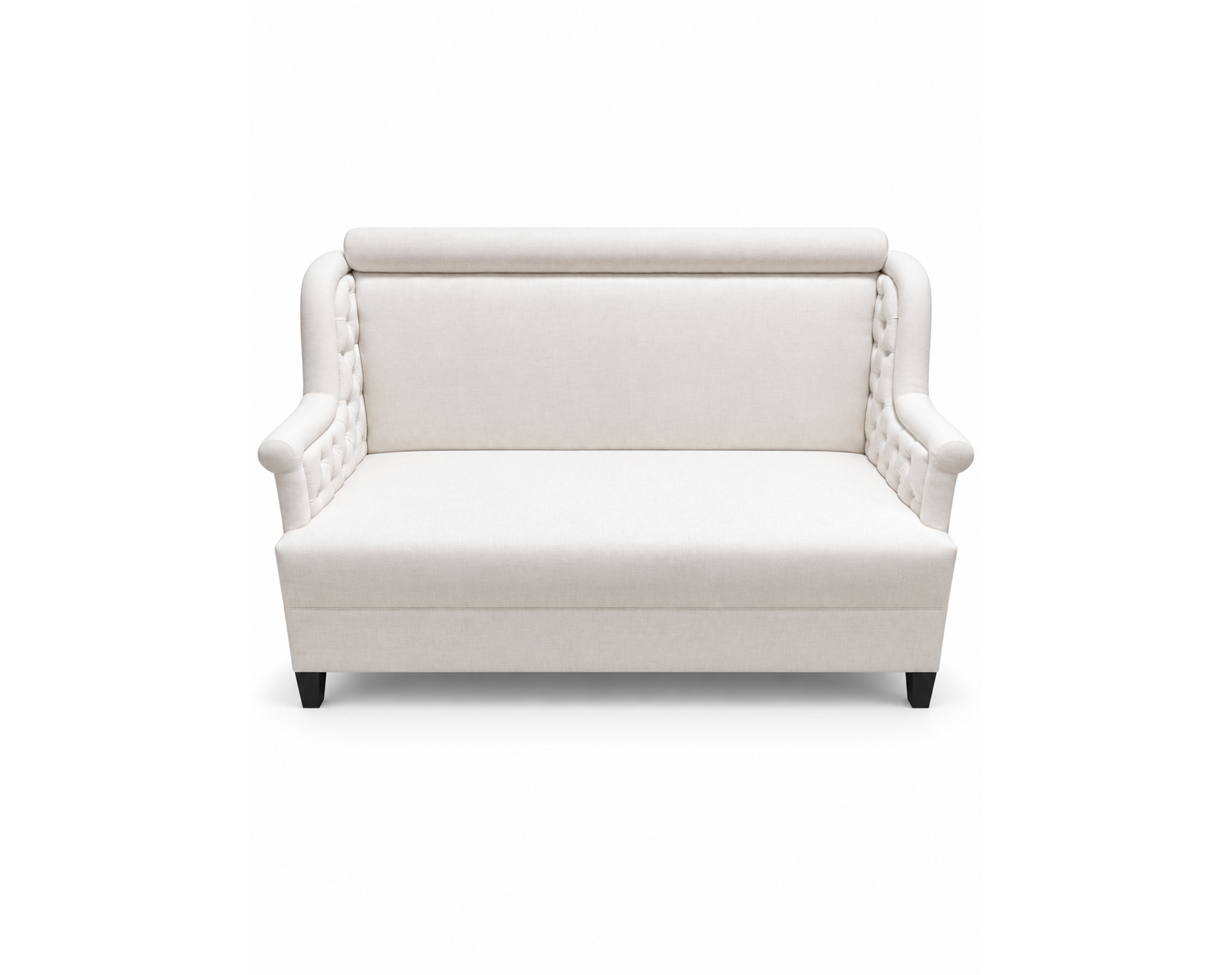 Inset and Bolster Back Banquette - front view